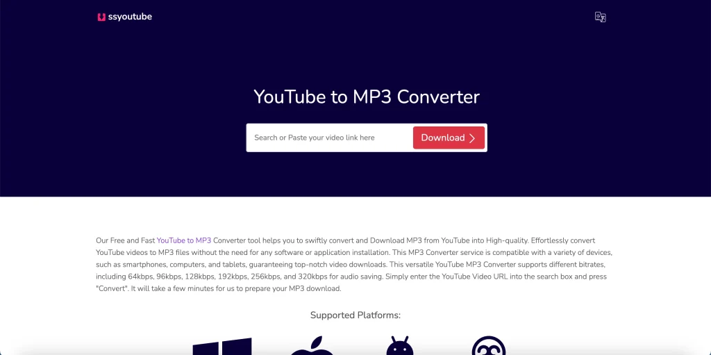 SSYouTube To Mp3 Converter